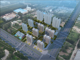 中交一公局集团建筑公司聊城市田庄棚户区改造项目主体结构全部封顶